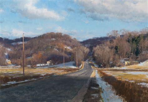 Joseph Paquet, "February's Edge," Oil on mounted linen 28" x 40 ...