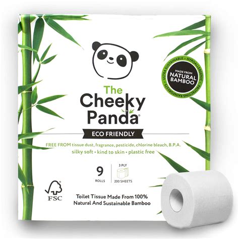 Buy The Cheeky Panda Bamboo Toilet Paper – 9 Rolls of Toilet Paper ...