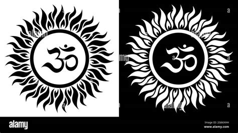 Om symbol Black and White Stock Photos & Images - Alamy