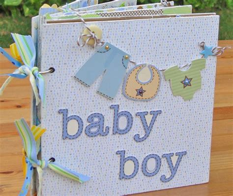 Mini Scrapbook Album, Baby Album, Mini Album, Baby Boy Mini Album ...