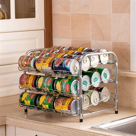 Buy Ship Pantry Food Can Rack Organizer, 3-Tier Stackable Soup ...