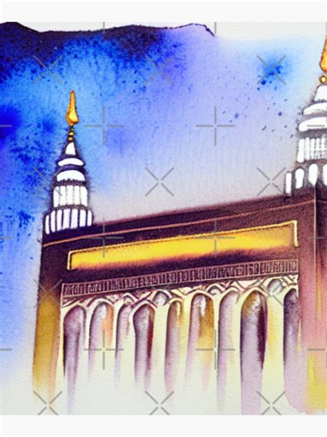 "Kaaba Watercolor Painting" Sticker for Sale by spaceopy | Redbubble