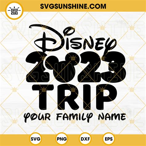 Disney 2023 Trip Mickey Ears SVG, Family Trip SVG, Family Vacation SVG ...