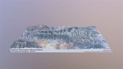 Sierra Nevada Mountains Map, Spain - 3D model by smartmAPPS [e8e7db8 ...