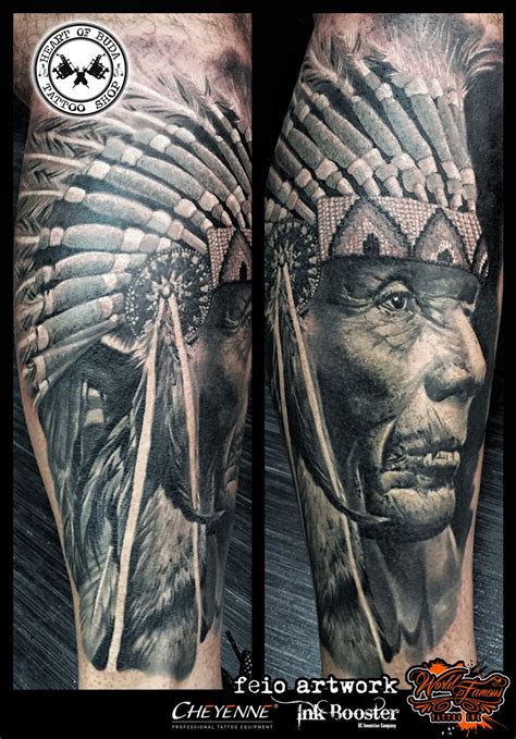 Native American Indian Chief tattoo | Indianer tattoo, Flügel tattoo, Natur tattoos