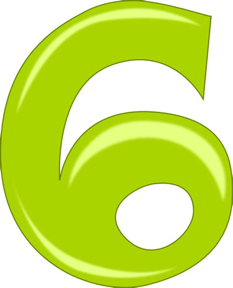 Vibrant Green Number Six Graphic Design PNG | PNG All