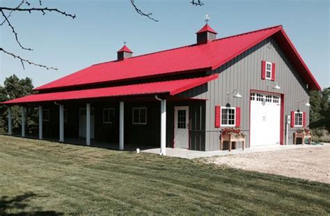 Pole Barn Roof Pitch - barn red color schemes