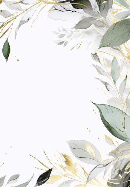 Premium Photo | There is a white and gold floral background with a ...