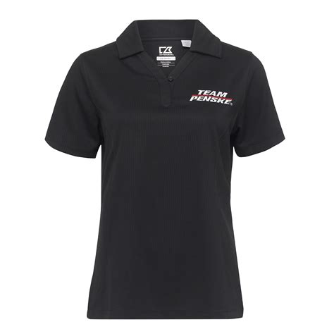 Team Penske Cutter Buck DryTec Genre Black Ladies Polo – Penske Merchandise