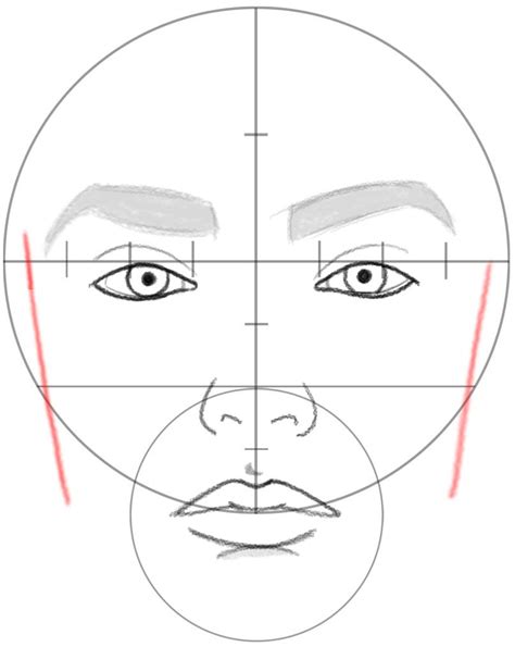 Face Proportions Drawing, Human Face Drawing, Facial Proportions, Drawing Pad, Drawing Skills ...