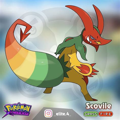 Meet Scovile "la muerte roja", our new spicy Pokémon, with the unique type combination of Grass ...