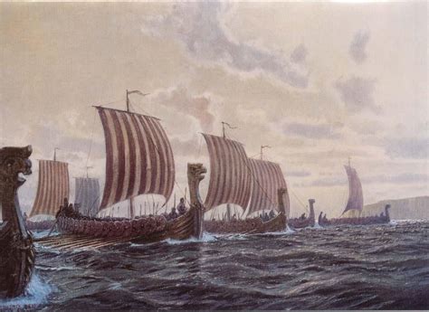 an old painting of ships in the ocean with people standing on one side and another boat behind them