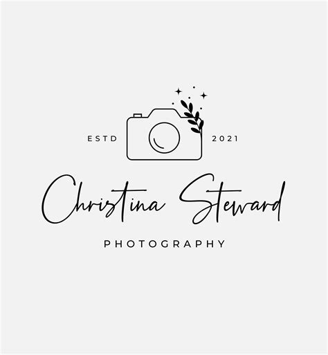 Photography Logo, Camera Logo, Simple Logo, Photo Booth Logo, Floral ...