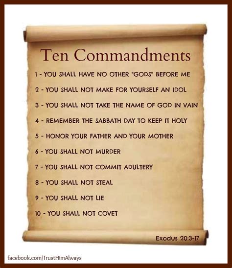 Children’s Fellowship: Exodus 20 "The Ten Commandments" Printable Image | Ten commandments ...