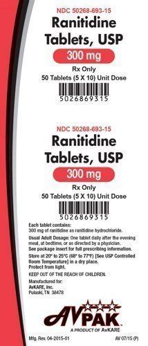 Ranitidine - FDA prescribing information, side effects and uses