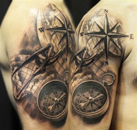 28 Compass Tattoos With The Maritime Meanings - TattoosWin | Compass ...