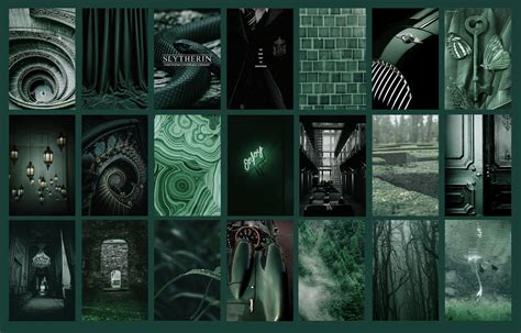 Slytherin Aesthetic Wall Collage Kit DIGITAL DOWNLOAD 70 Images, 4 X 6 Wall Collage Kit ...