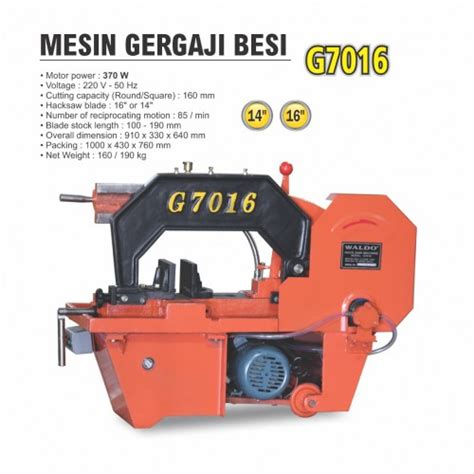 AL-MESIN GERGAJI BESI 7016 | Products - Aldo - Tools & Hardware