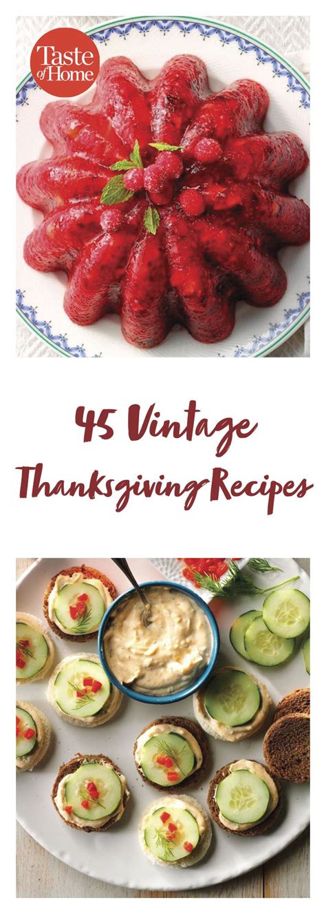 50 Vintage-Inspired Thanksgiving Recipes | Thanksgiving appetizer ...