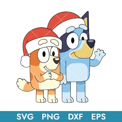 Bluey and Bingo Christmas Svg, Bluey Svg, Bluey, Blue, Blue | Inspire Uplift