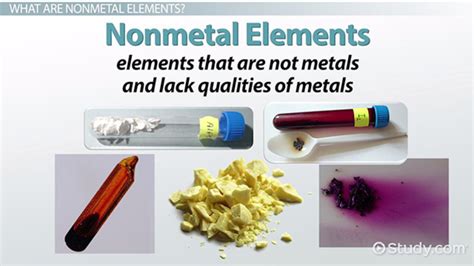 Nonmetal Elements | Definition, Properties & Examples - Lesson | Study.com