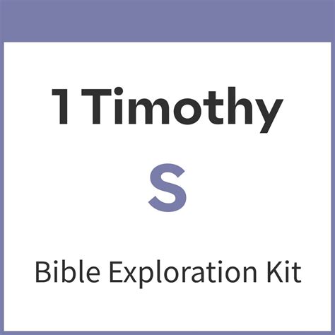 1 Timothy Bible Exploration Kit, S | Logos Bible Software