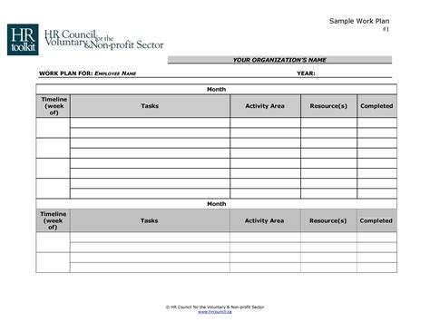 Work Plan - 40 Great Templates & Samples (Excel / Word) ᐅ TemplateLab