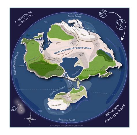 Map : [OC] I made a map of "Pangea Ultima", 250 million years in the future. - Infographic.tv ...