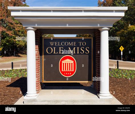 Entrance to the University of Mississippi (Ole Miss), Oxford ...