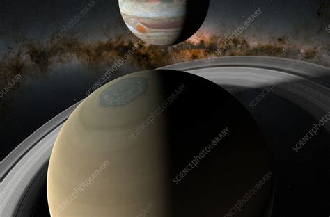 Solar System gas giant planets, illustration - Stock Image - F040/5005 ...