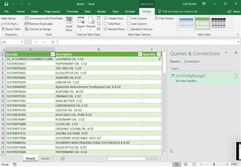 How to scan barcodes into Microsoft Excel