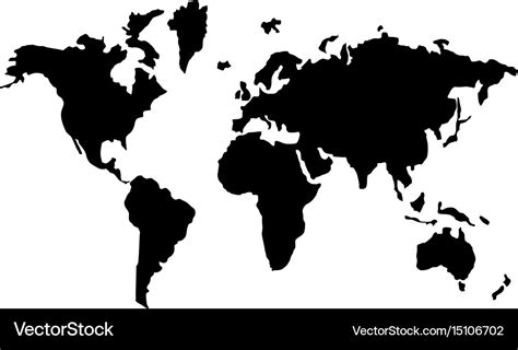 World map the black color icon Royalty Free Vector Image