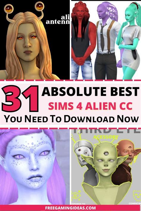 31 Absolute Best Sims 4 Alien CC (Maxis Match & Free To Download) | Sims 4, Sims, Best sims