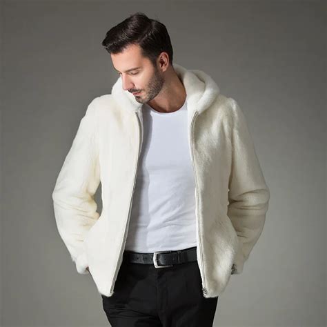 2018 new fur coat men's suede coat men's hooded jacket men's otter imitation fur HN221-in Faux ...