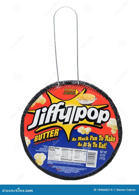 Jiffy Pop Popcorn editorial stock image. Image of popcorn - 184666214