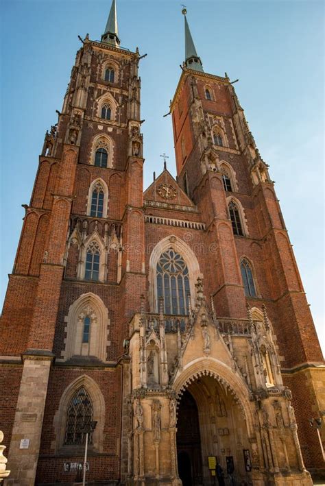 Wroclaw, Poland - March 9, 2018: Cathedral of St. John the Baptist on the Cathedral Island of ...