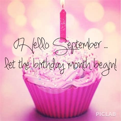 Hello September, let the birthday month begin pink cupcake month birthday september hello ...