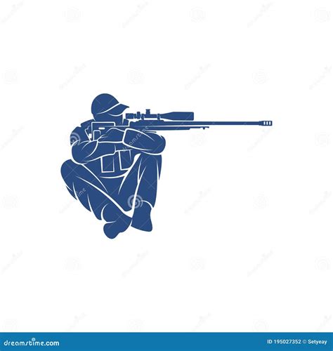 Sniper Army Logo Design Template, Vector Graphics To Design Stock Vector - Illustration of ...