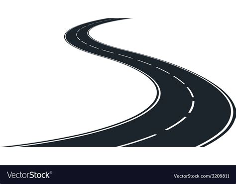 isolated winding road - clip art. Download a Free Preview or High Quality Adobe Illustrator Ai ...