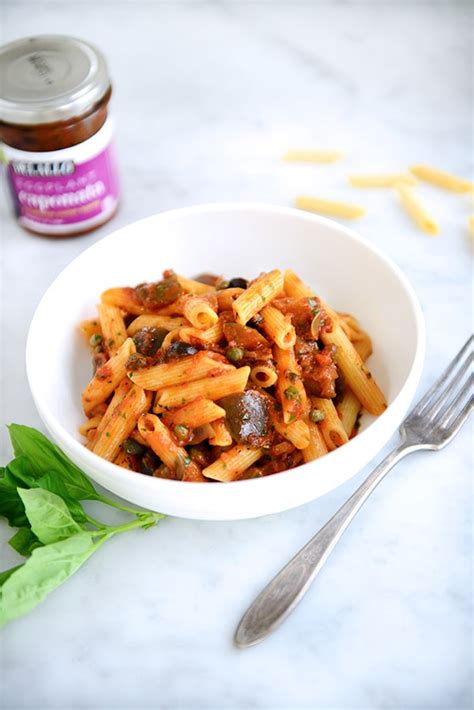 Vegetarian Eggplant Caponata Penne Pasta - DeLallo