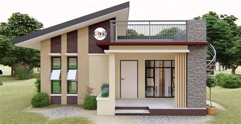 80 SQ.M. Modern Bungalow House Design With Roof Deck | Engineering Discoveries