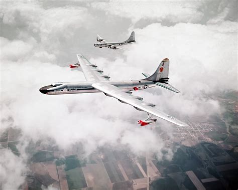 The experimental NB-36H flying nuclear reactor testbed inflight over ...