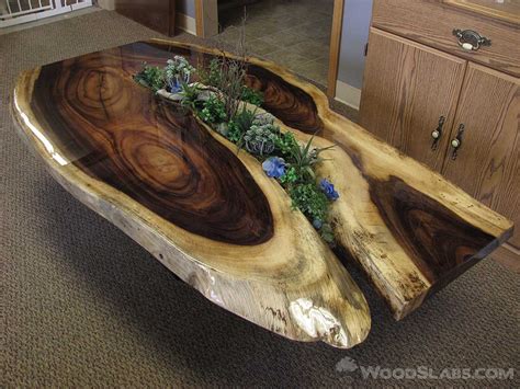 Artistic and Modern Live-Edge Wood Slab Tables