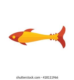 Yellow Fish Vector Cute Stock Vector (Royalty Free) 418111966 ...