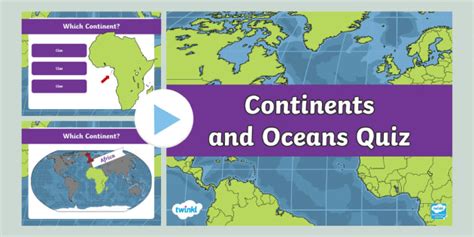 Continents and Oceans Quiz (teacher made)