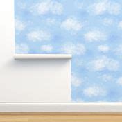 Blue Cloudy Sky Wallpaper | Spoonflower