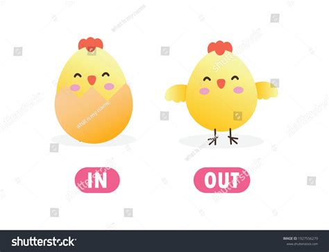 Opposite Out Words Antonym Children Cartoon Stock Vector (Royalty Free) 1927556279 | Shutterstock