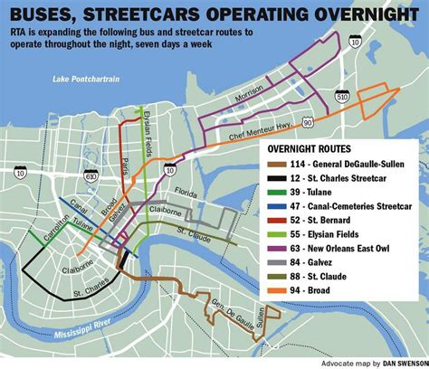 New Orleans St Charles Streetcar Map