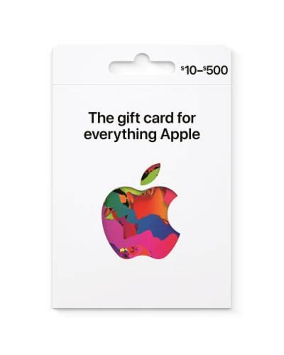 Apple $10-$500 Gift Card – Activate and add value after Pickup, $0.10 ...