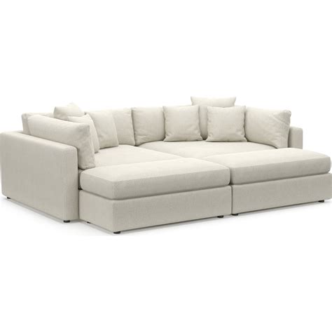 Haven 2-Piece Media Sofa and 2 Ottomans | Value City Furniture